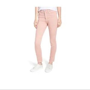 Caslon High Waist Skinny Ankle Jeans Peach Apricot Size 10 EUC